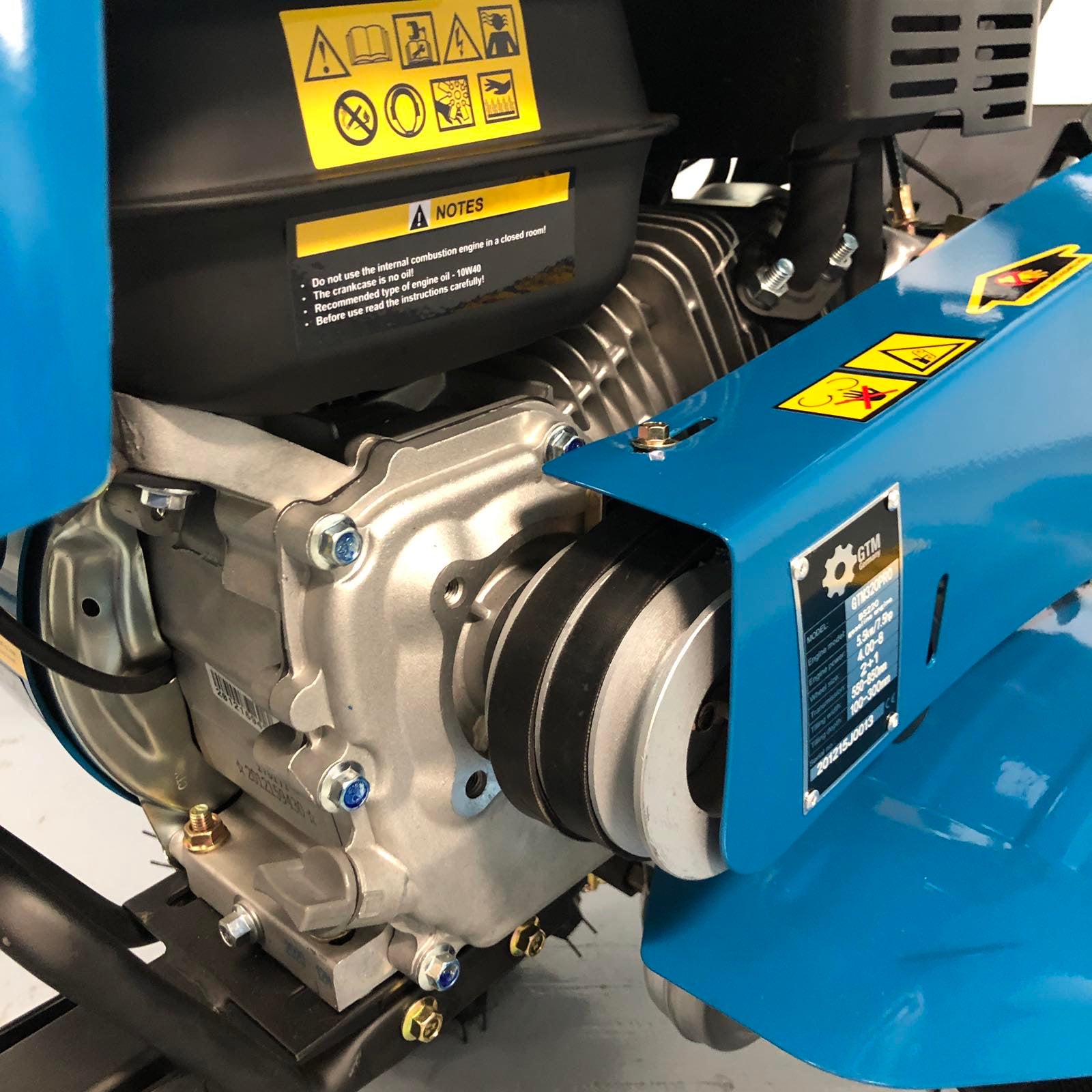 GTM 320PRO bensin jordfreser 7,5 HP + komplett sett