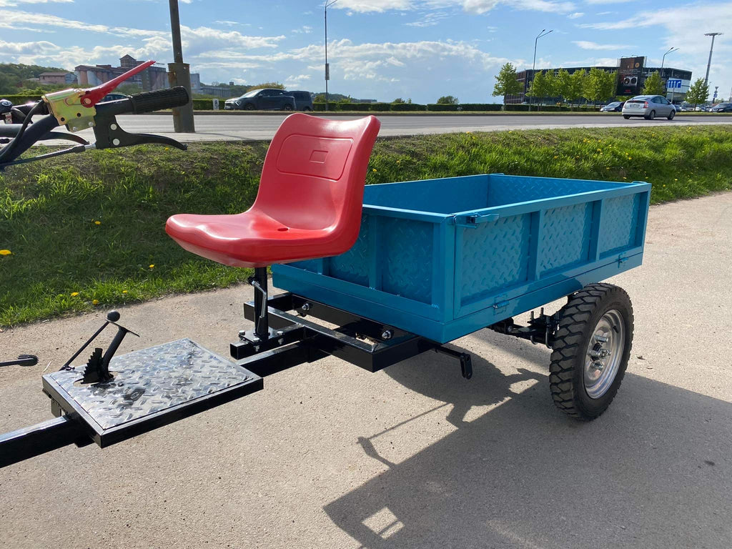 Tilhenger til motoblokk / jordfreser med fjæring